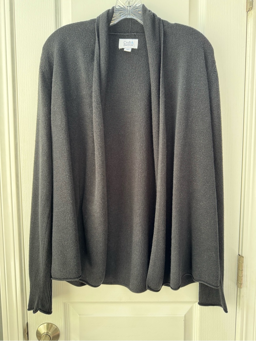 croft & barrow Open-Front Knit Cardigan